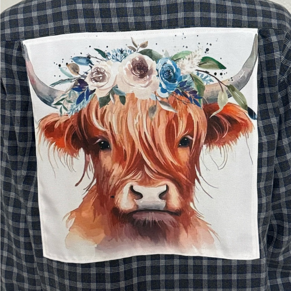 Upcycled Highland Cow Shacket - Picture 2 of 6